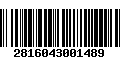 Código de Barras 2816043001489