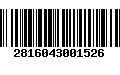 Código de Barras 2816043001526