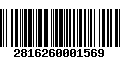 Código de Barras 2816260001569