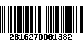 Código de Barras 2816270001382