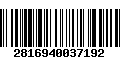 Código de Barras 2816940037192