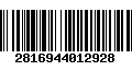 Código de Barras 2816944012928