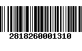 Código de Barras 2818260001310