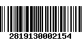 Código de Barras 2819130002154