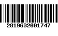 Código de Barras 2819632001747