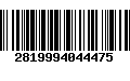 Código de Barras 2819994044475