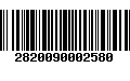 Código de Barras 2820090002580