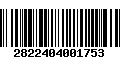 Código de Barras 2822404001753