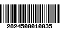 Código de Barras 2824500010035