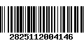 Código de Barras 2825112004146