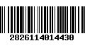 Código de Barras 2826114014430