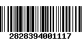 Código de Barras 2828394001117