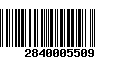 Código de Barras 2840005509