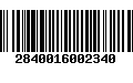 Código de Barras 2840016002340