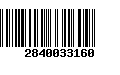 Código de Barras 2840033160