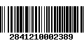 Código de Barras 2841210002389