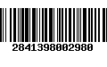 Código de Barras 2841398002980