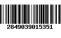 Código de Barras 2849039015351