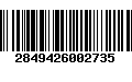 Código de Barras 2849426002735