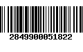 Código de Barras 2849900051822