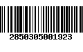 Código de Barras 2850305001923