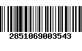 Código de Barras 2851069003543