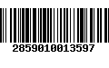 Código de Barras 2859010013597