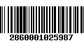 Código de Barras 2860001025987