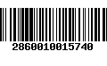 Código de Barras 2860010015740