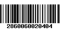 Código de Barras 2860060020404