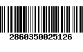 Código de Barras 2860350025126