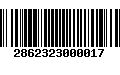 Código de Barras 2862323000017