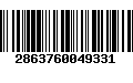 Código de Barras 2863760049331