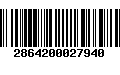 Código de Barras 2864200027940