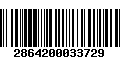 Código de Barras 2864200033729