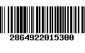 Código de Barras 2864922015300