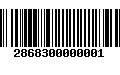 Código de Barras 2868300000001