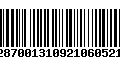 Código de Barras 287001310921060521