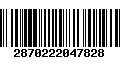 Código de Barras 2870222047828