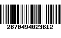 Código de Barras 2870494023612