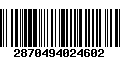 Código de Barras 2870494024602