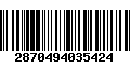 Código de Barras 2870494035424