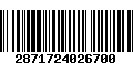 Código de Barras 2871724026700