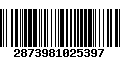 Código de Barras 2873981025397