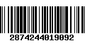 Código de Barras 2874244019092