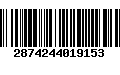 Código de Barras 2874244019153