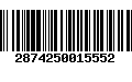 Código de Barras 2874250015552