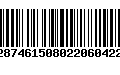 Código de Barras 287461508022060422