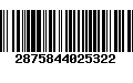 Código de Barras 2875844025322