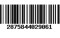 Código de Barras 2875844029061